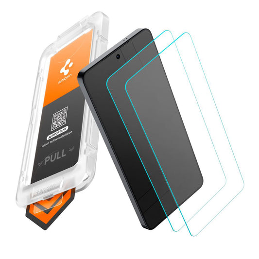 Film de protection écran Spigen GlastR EZ FIT Pro HD pour Samsung Galaxy S26 S942, Verre Trempé, Full Glue, Set 2 pièces AGL11095