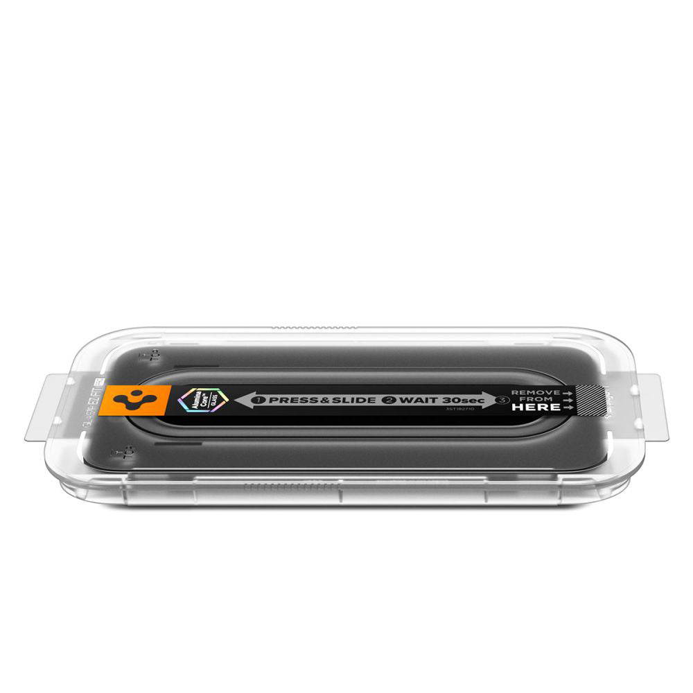 Beschermfolie Scherm Spigen GlastR EZ FIT Pro voor Apple iPhone 17 Pro / 17 / 16 Pro, Gehard Glas, Volledige Lijm