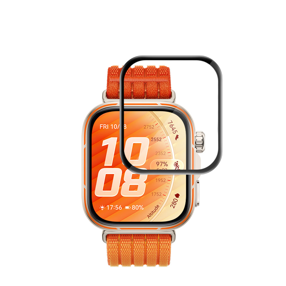 Film de protection d'écran Techsuit Nano Flex pour Huawei Watch Fit 5 Pro, Plastique, Lot de 2 pièces, Noir