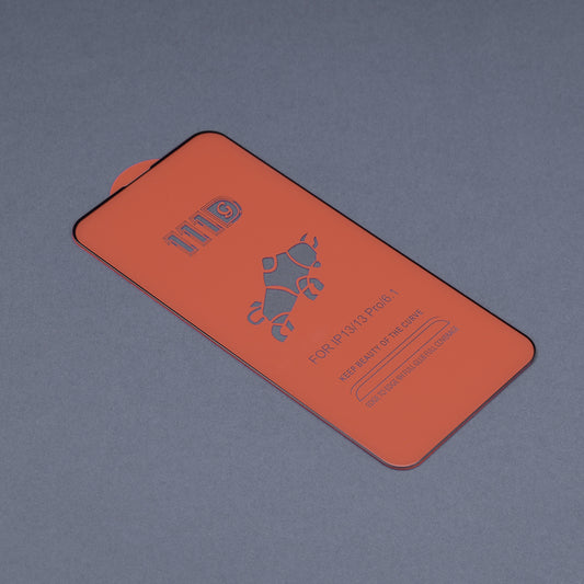 Techsuit schermbeschermfolie voor Apple iPhone 13 mini, gehard glas, full glue, 111D, zwart