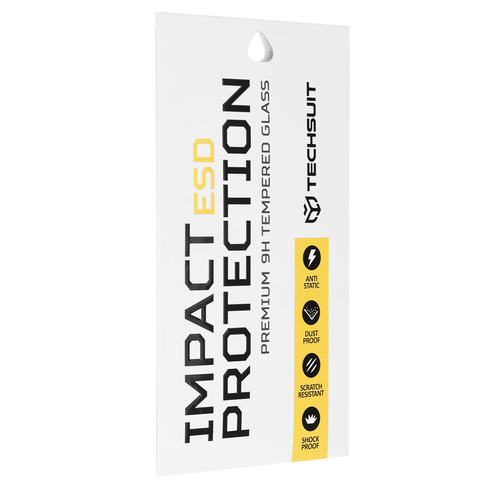 Film de protection d'écran Techsuit pour Motorola Moto G86 Power / G86, Verre trempé, Collage intégral, Noir