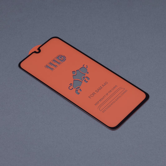 Techsuit schermbeschermfolie voor Samsung Galaxy A40 A405, gehard glas, full glue, 111D, zwart