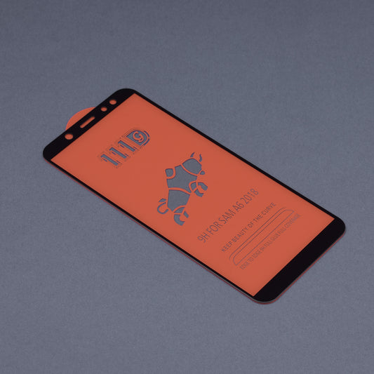 Film de protection d'écran Techsuit pour Samsung Galaxy A6 (2018) A600, Verre trempé, Full Glue, 111D, Noir