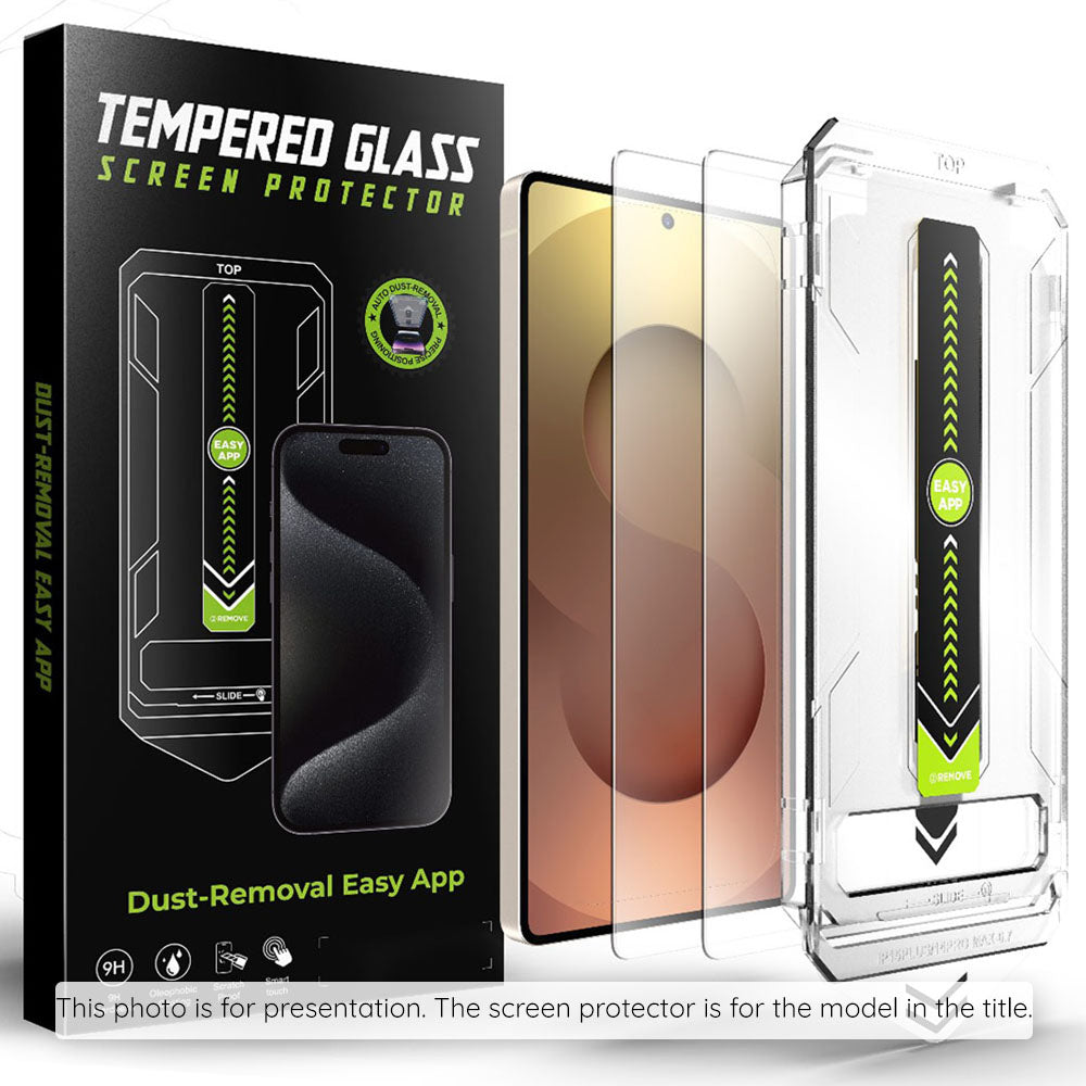 Schermbeveiligingsfolie Techsuit TitanGlass CrystalHD voor Samsung Galaxy S25 FE, Gehard Glas, Volledige Lijm, Set van 2 stuks