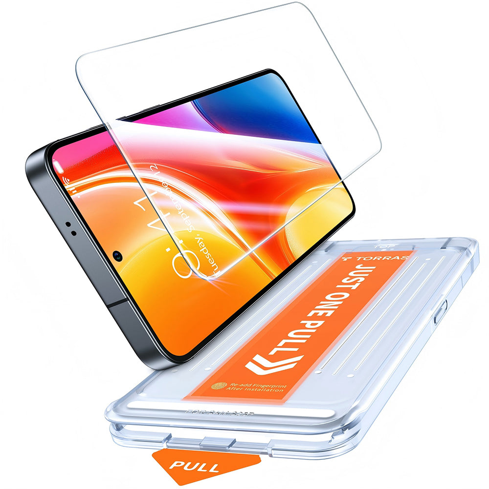 Beschermfolie Torras GlassGo Install Master voor Samsung Galaxy S26 Plus S947, Gehard Glas, Volledige Lijm, Transparant