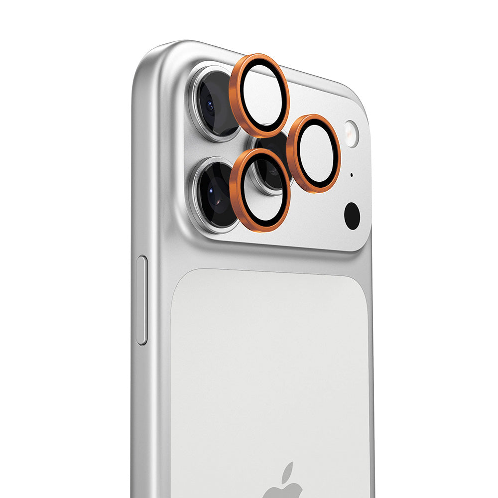 Torras Lensguard Rückkamera-Schutzfolie für Apple iPhone 17 Pro Max / 17 Pro, gehärtetes Glas, Orange
