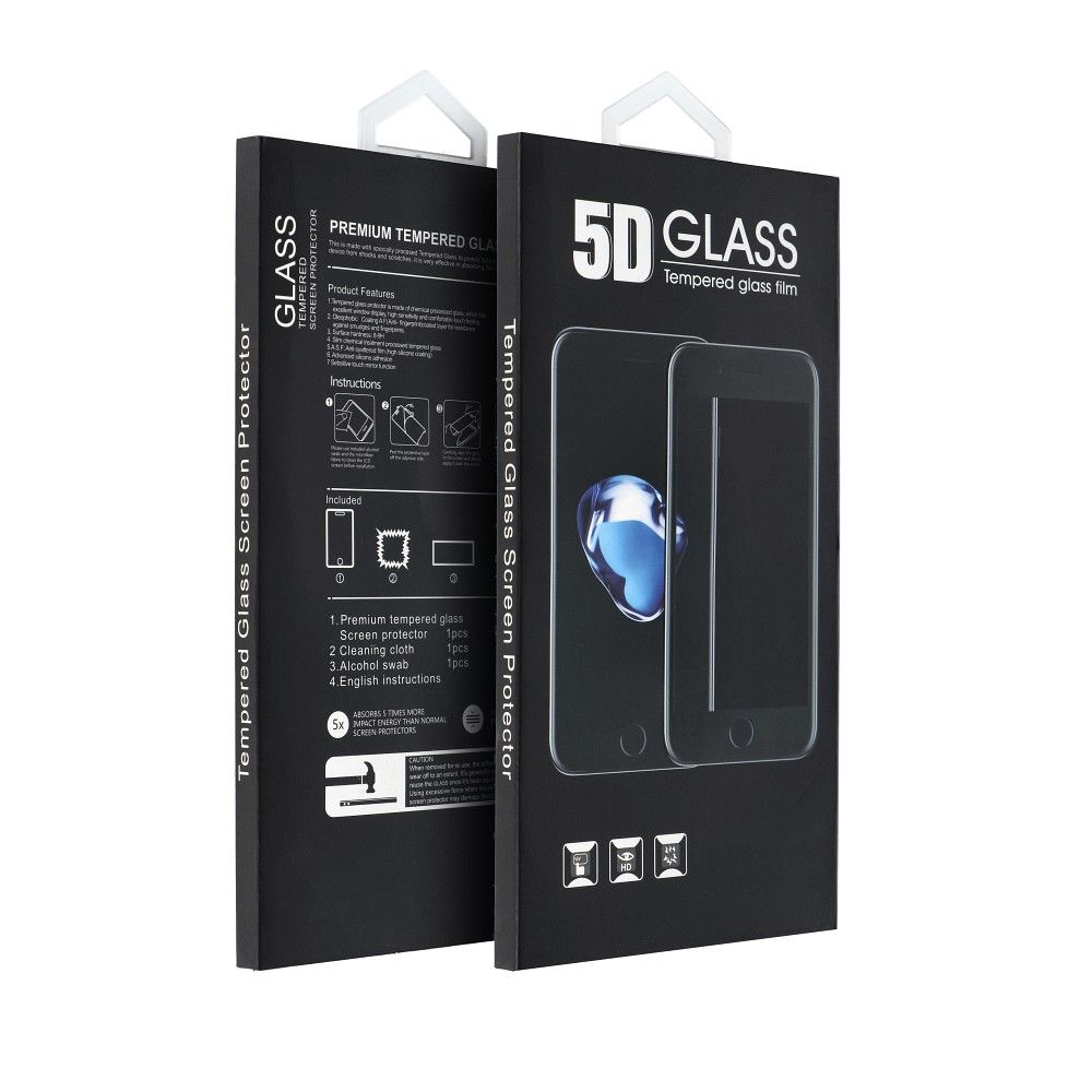 Beschermfolie Scherm OEM voor Samsung Galaxy S21 5G G991, Gehard Glas, Volledige Lijm, 5D, Zwart
