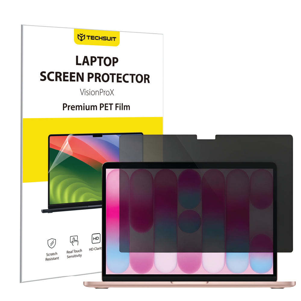 Privacy Screen Protector Folie Techsuit VisionProX voor Apple MacBook Neo 13inch, Plastic