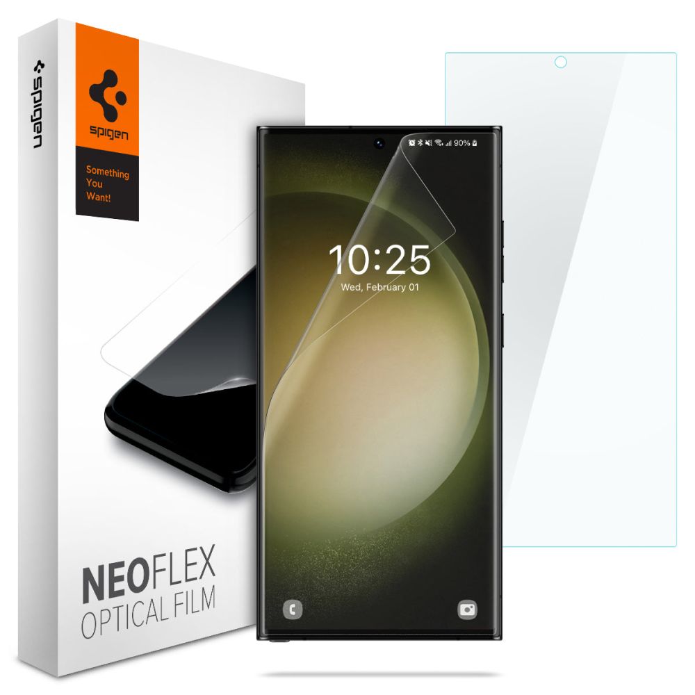 Film de protection d'écran Spigen Neo Flex pour Samsung Galaxy S23 Ultra S918, Plastique, Lot de 2 pièces AFL05943