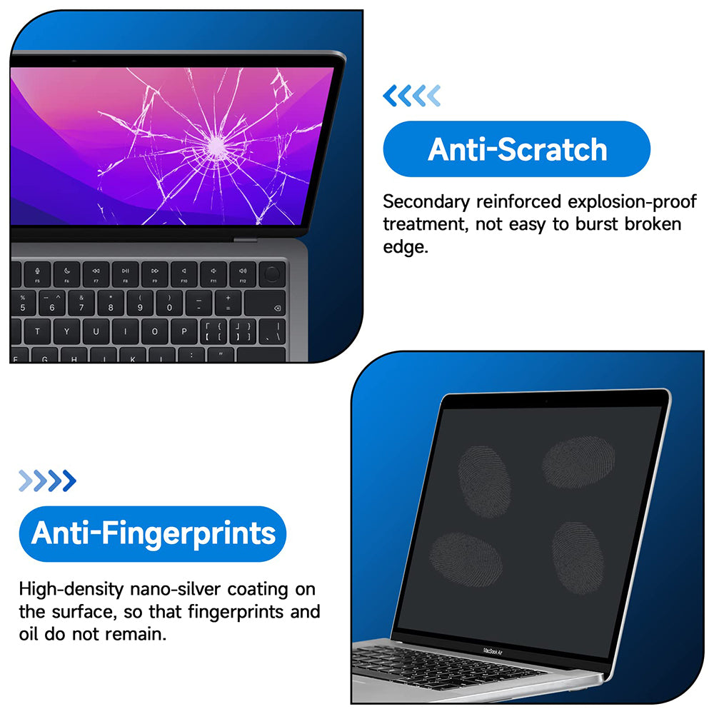 Matte Anti Blue Light Techsuit VisionProX Schermbeschermfolie voor Apple MacBook Pro 13inch (2022) / (2020) / (2019) / (2018) / (2016), Plastic