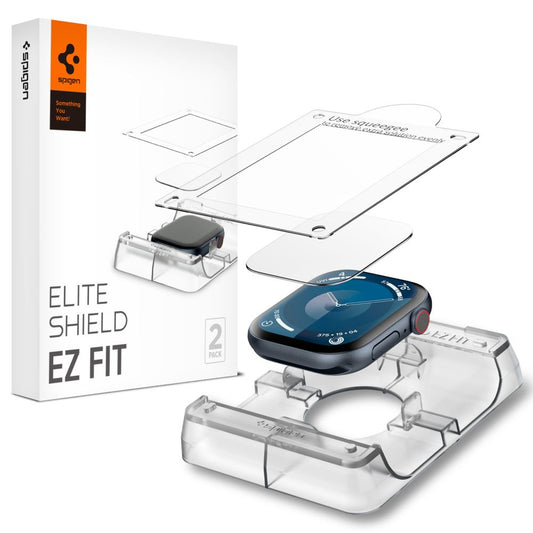 Spigen Elite Shield EZ FIT für Apple Watch 42mm Serie, Satz mit 2 Stück, Kunststoff AFL08580