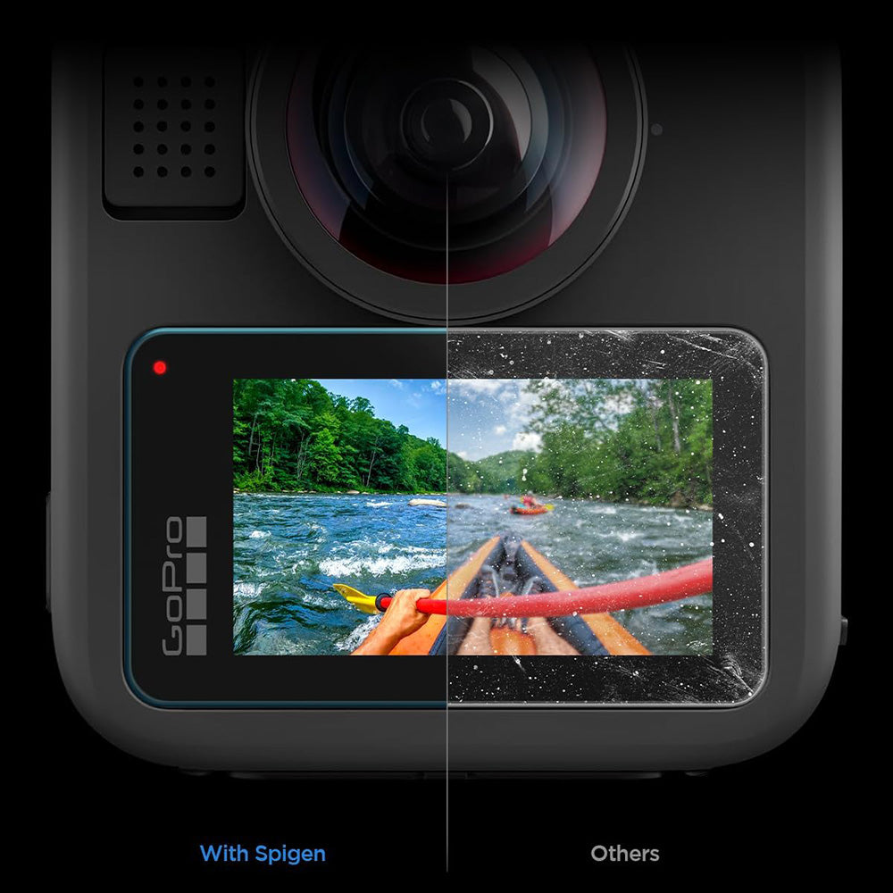 Film de protection d'écran Spigen GlastR Slim pour GoPro Max 2, Set de 2 pièces, Verre Trempé AGL11230