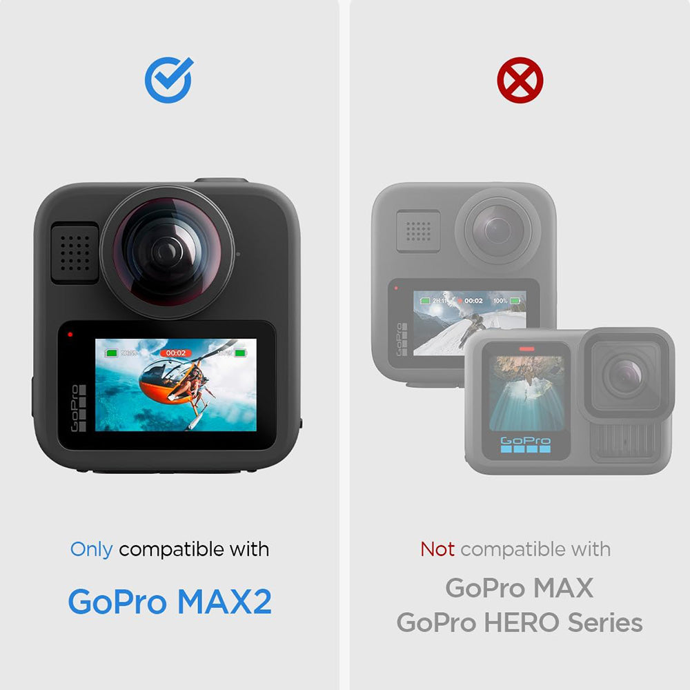 Film de protection d'écran Spigen GlastR Slim pour GoPro Max 2, Set de 2 pièces, Verre Trempé AGL11230