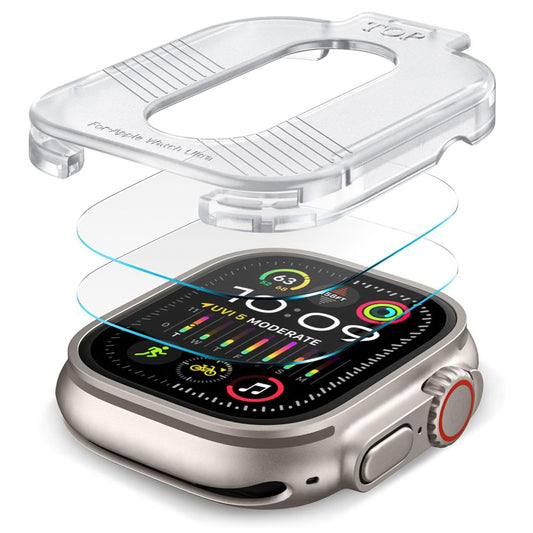 Tech-Protect Supreme Beschermfolie Set voor Apple Watch Ultra Series, Set 2 stuks, Glasbeschermd
