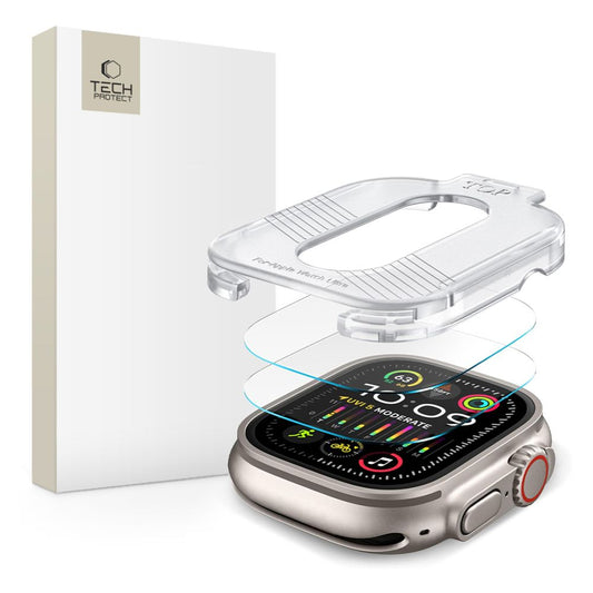 Tech-Protect Supreme Beschermfolie Set voor Apple Watch Ultra Series, Set 2 stuks, Glasbeschermd