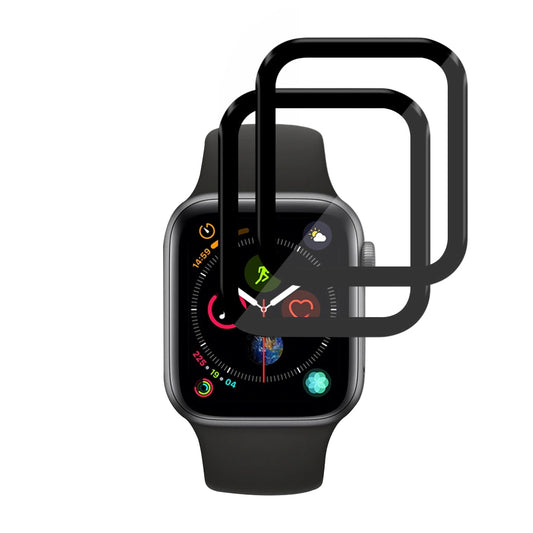 Beschermfolie Techsuit Nano Flex voor Apple Watch 40mm Series, Set van 2 stuks, Plastic, Zwart
