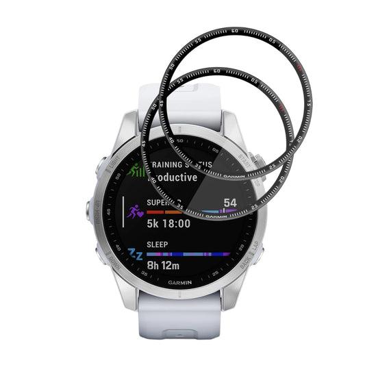 Film de protection Techsuit Nano Flex pour Garmin Fenix 7S, Set de 2 pièces, Plastique, Noir