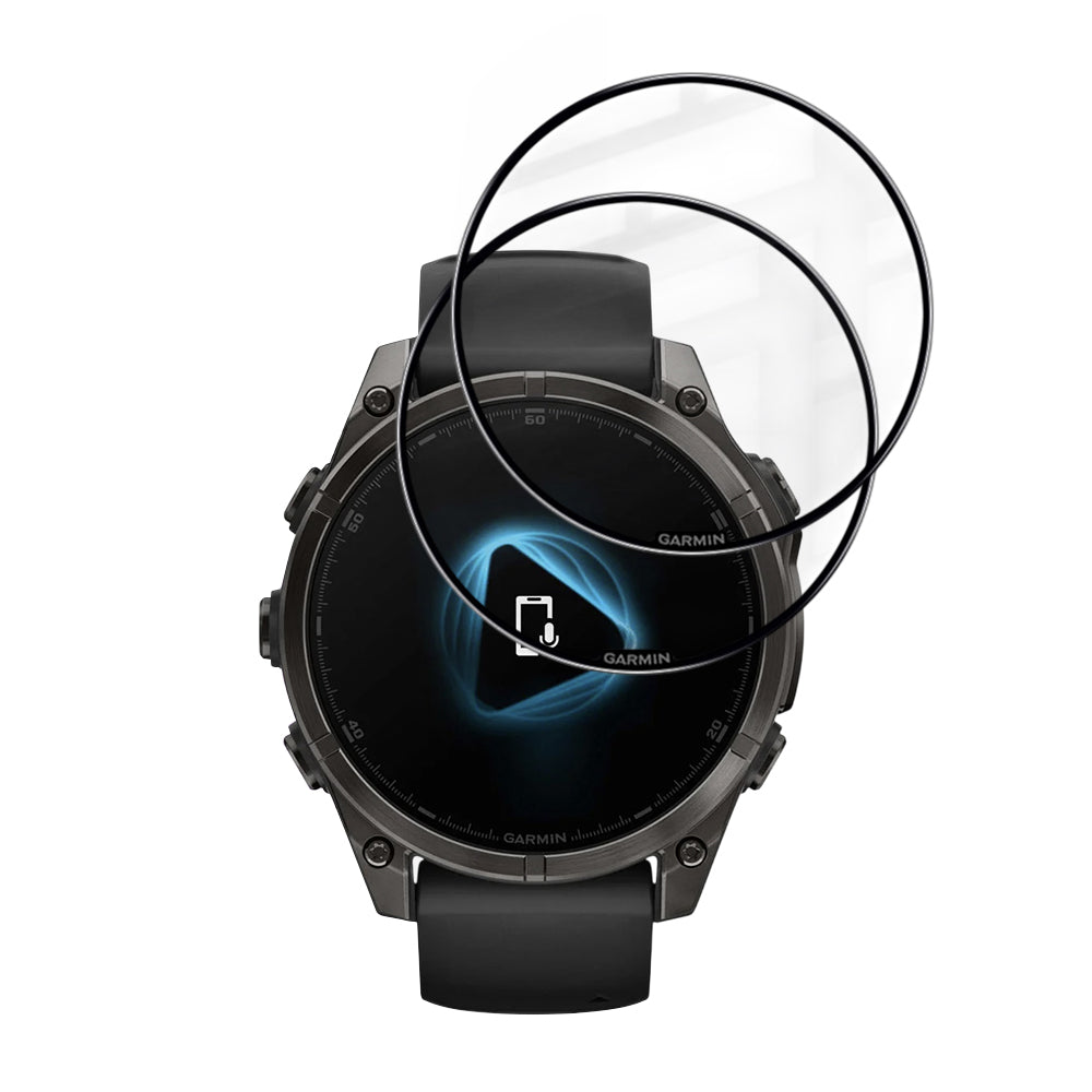 Schutzfolie Techsuit Nano Flex für Garmin Fenix 8 Pro 47mm / 8 47mm, Set 2 Stück, Kunststoff, Schwarz