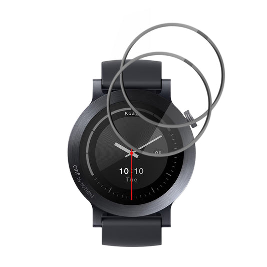 Schutzfolie Techsuit Nano Flex für Nothing CMF Watch 3 Pro, Set 2 Stück, Kunststoff, Schwarz