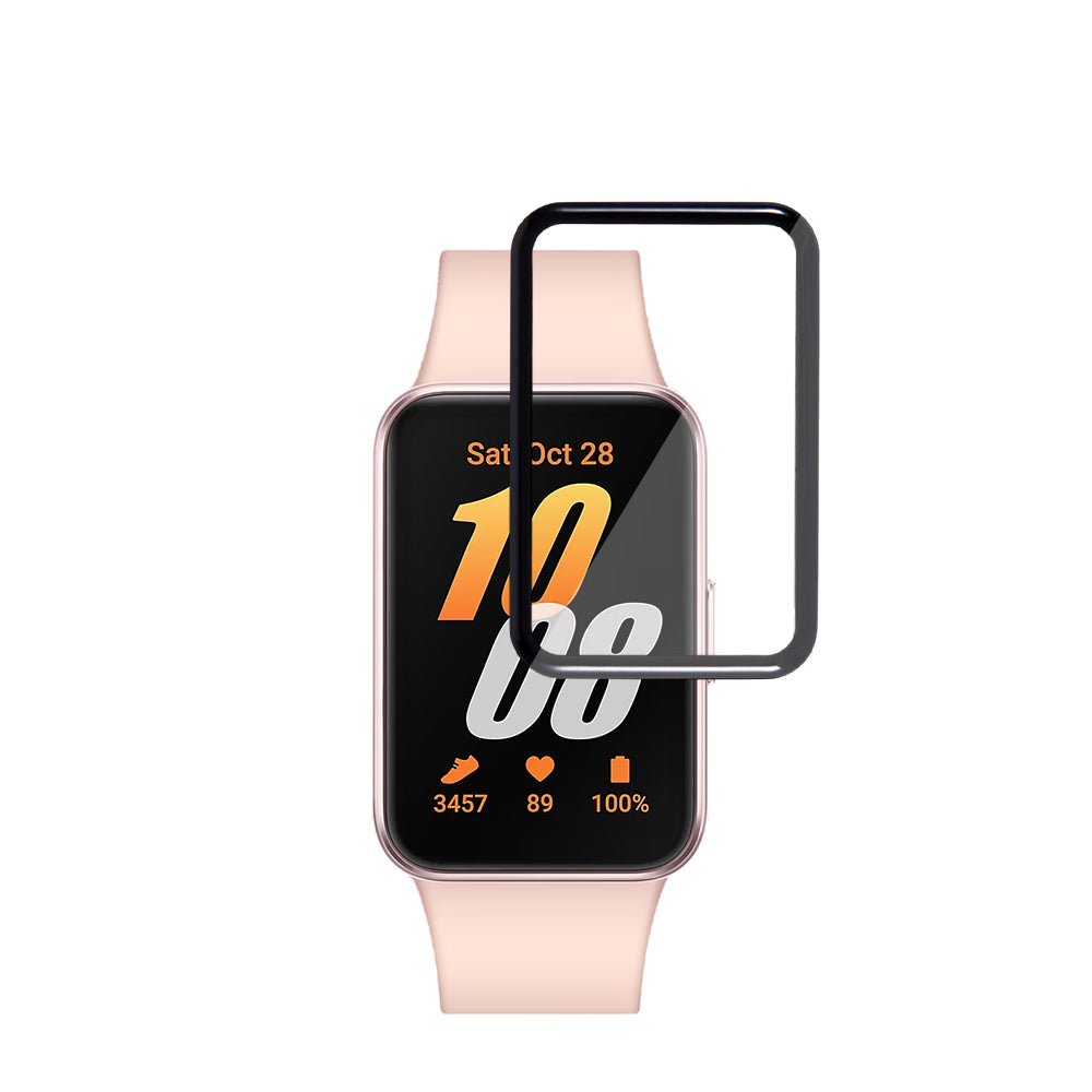 Techsuit Nano Flex Beschermfolie voor Samsung Galaxy Fit3 R39M, Set van 2 stuks, Plastic, Zwart