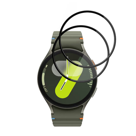 Schutzfolie Techsuit Nano Flex für Samsung Galaxy Watch7 44mm, Set 2 Stück, Kunststoff, Schwarz