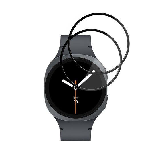 Schutzfolie Techsuit Nano Flex für Samsung Galaxy Watch8 40mm, Set 2 Stück, Kunststoff, Schwarz