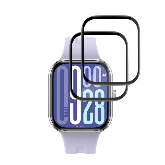 Schutzfolie Techsuit Nano Flex für Xiaomi Redmi Watch 5, Set mit 2 Stück, Kunststoff, Schwarz