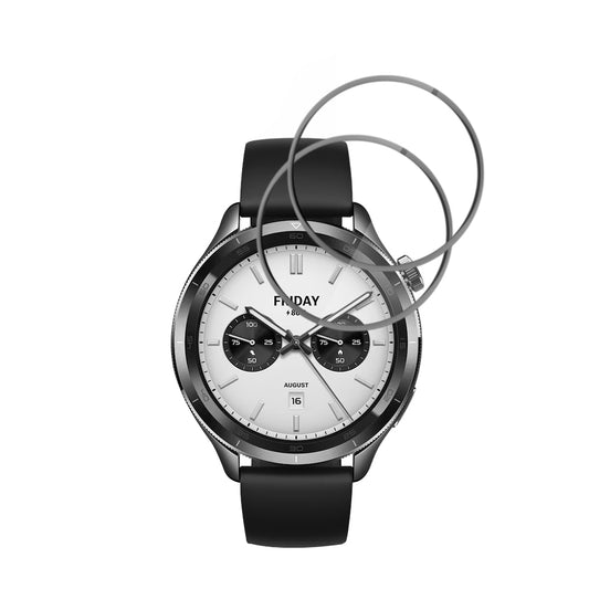 Schutzfolie Techsuit Nano Flex für Xiaomi Watch S4, Set 2 Stück, Kunststoff, Schwarz