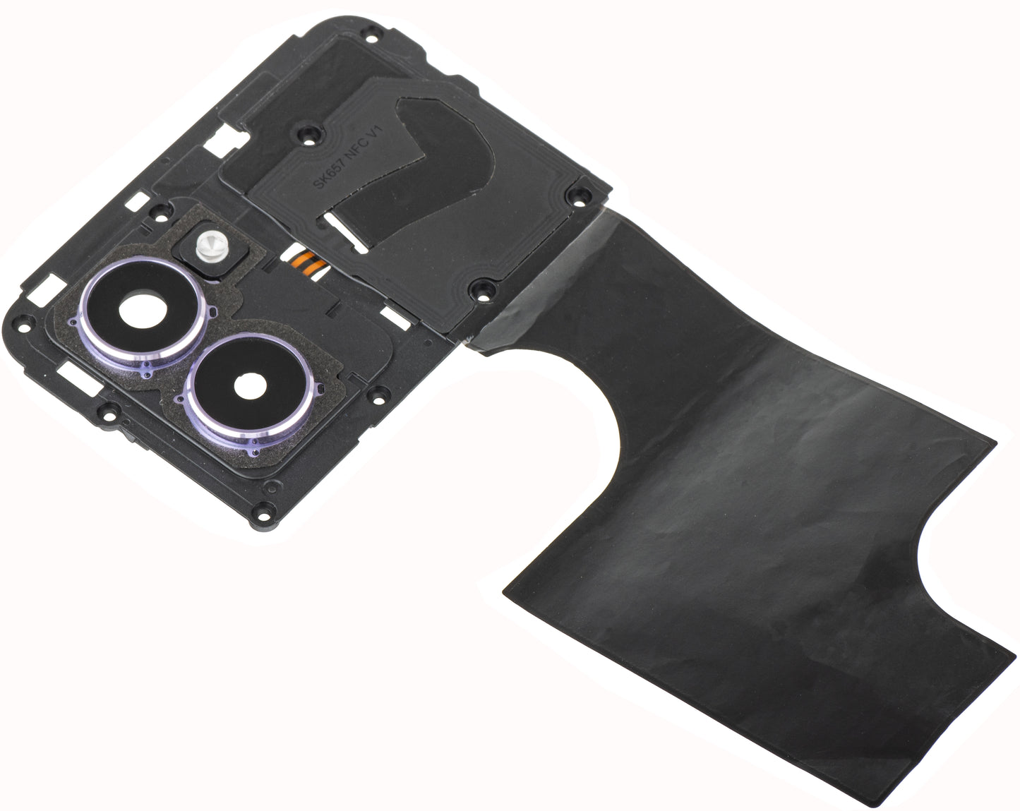 Vitre de caméra arrière - Flash - Cadre intérieur - Antenne NFC HMD Pulse Pro, avec cadre, Violet (Twilight Purple), Service Pack 286954416