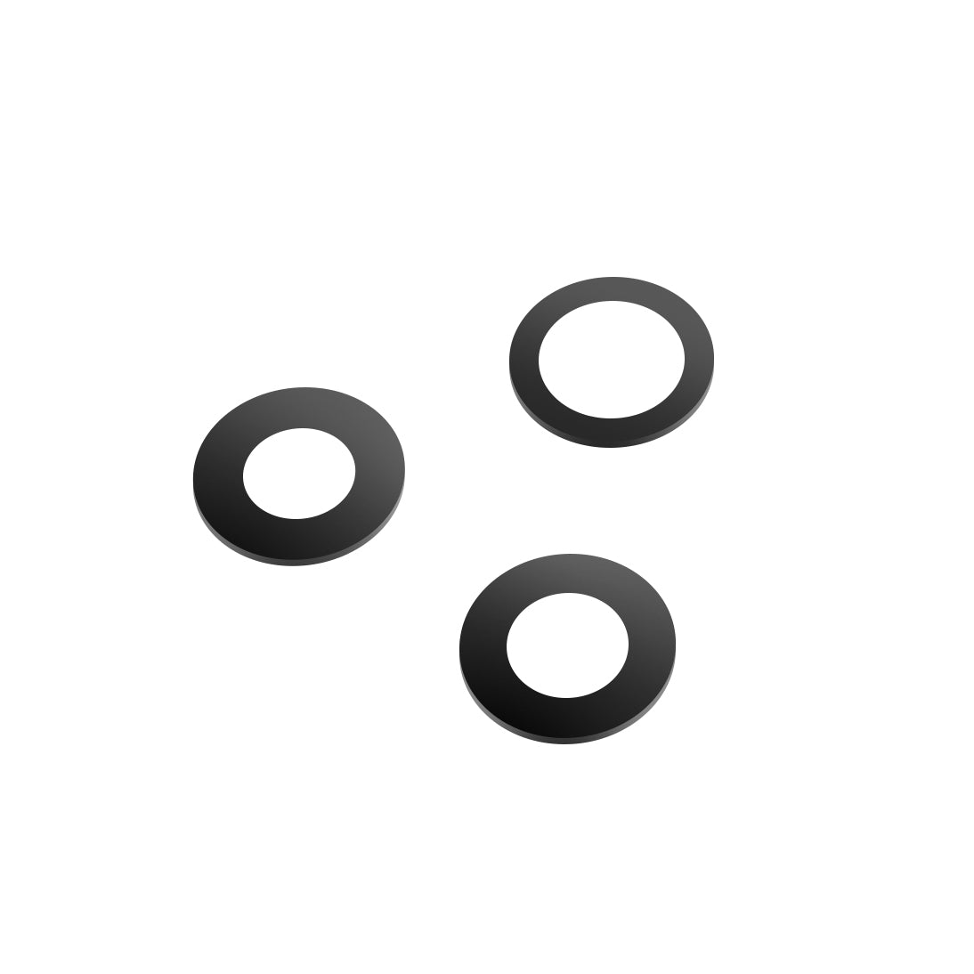 Achterste Cameraglas Apple iPhone 12 Pro Max, Wide + UltraWide + Telephoto, Zwart