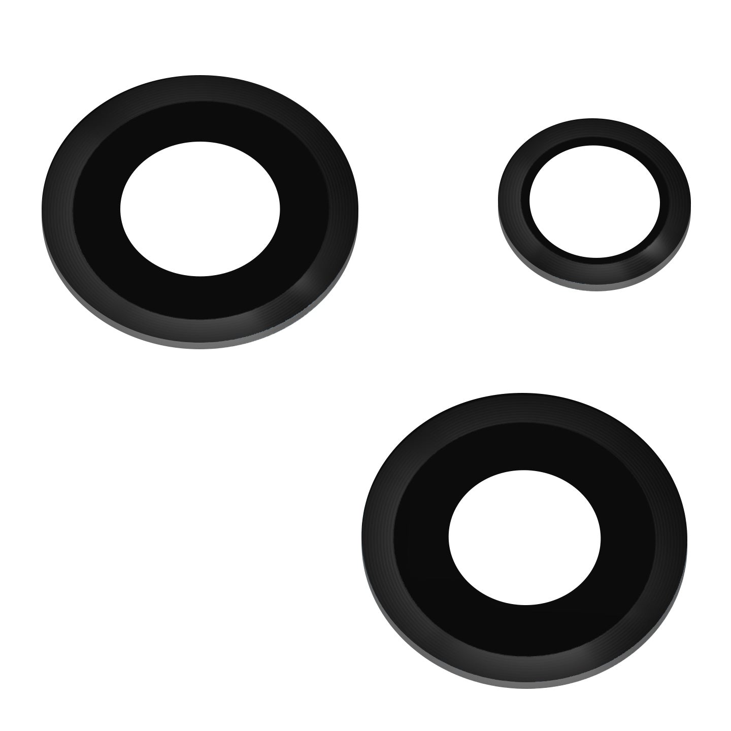 Achtercamera Glas Xiaomi Redmi Note 12 5G, Wide + UltraWide + Macro, Zwart