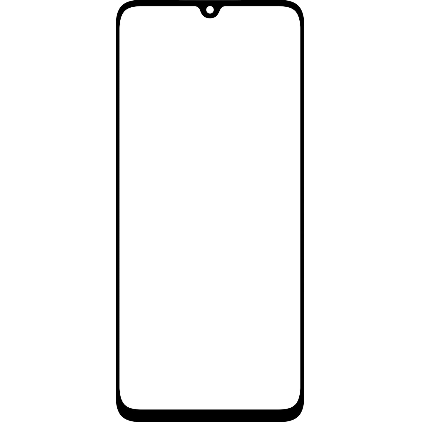 Bildschirmglas + OCA Forward Shield für Samsung Galaxy A05s A057, Schwarz