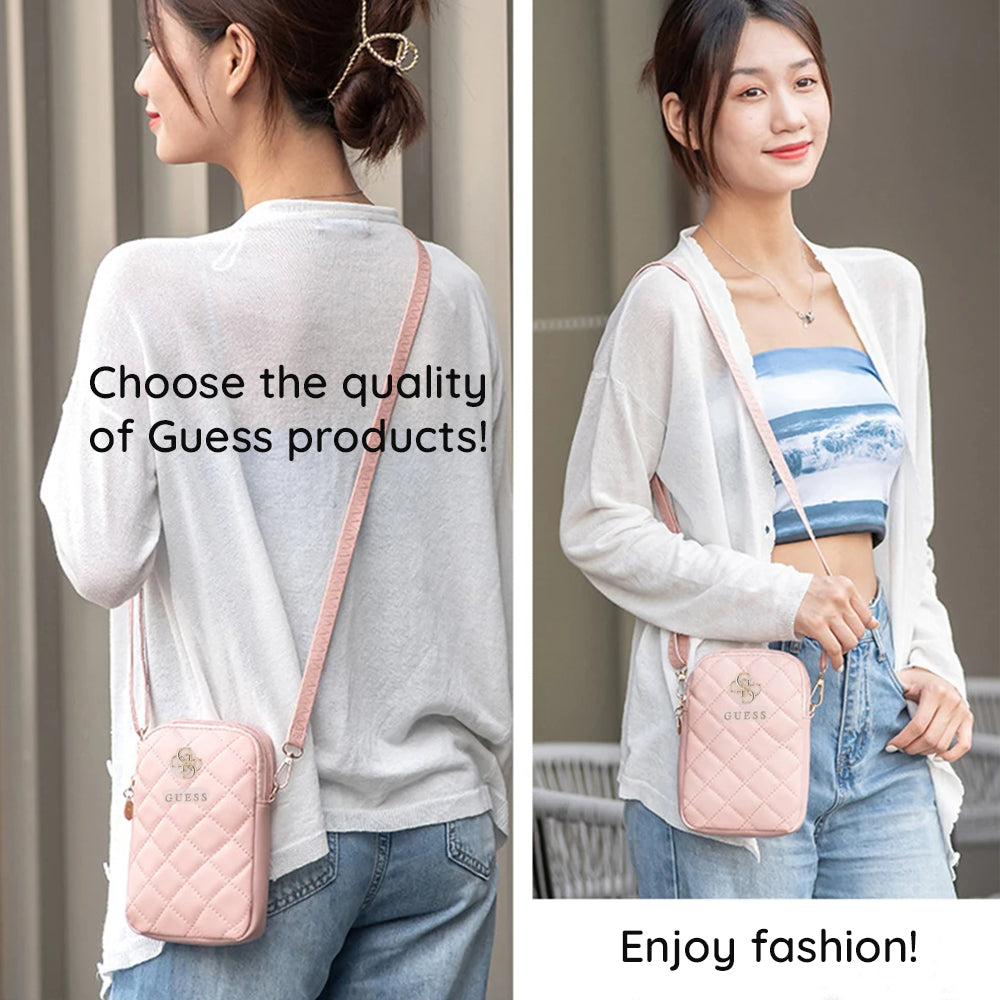 Universele Telefoontas, Guess, Quilted 4G, Zwart
