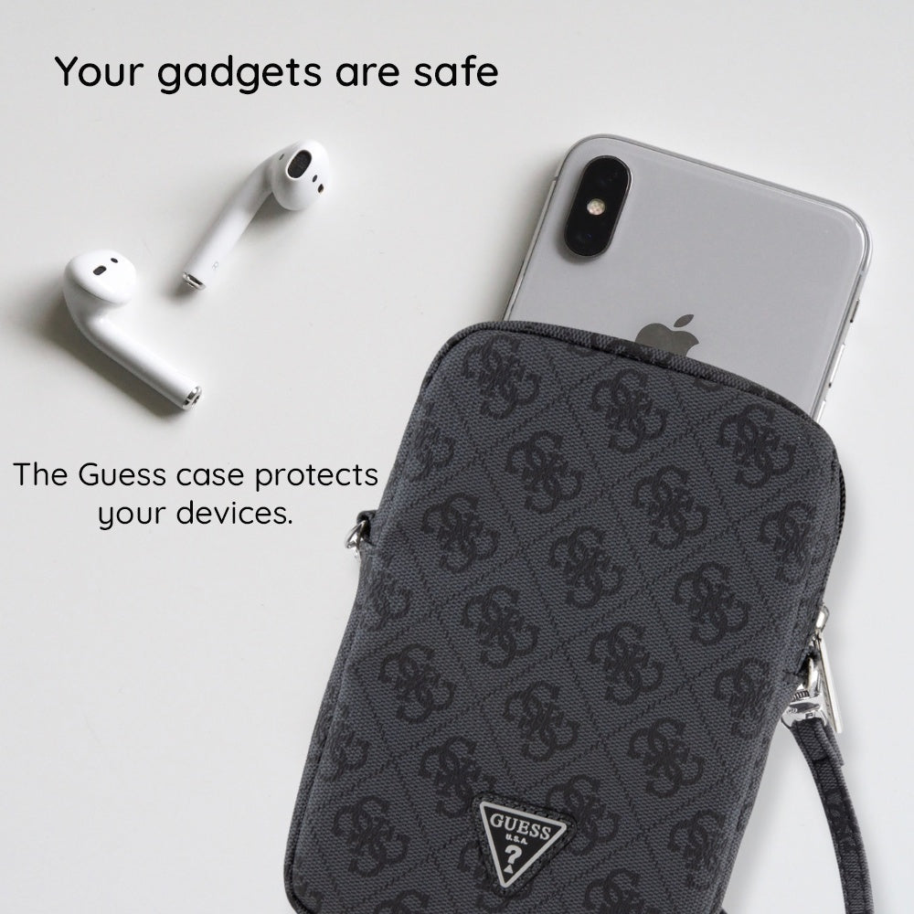 Sac Universel pour Téléphone, Guess, Triangle 4G, Noir