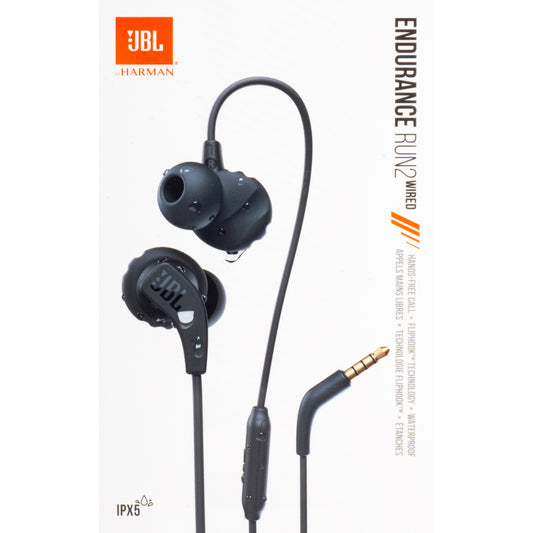 Kit mains libres 3,5 mm JBL Endurance Run 2, noir ENDURRUN2BLK