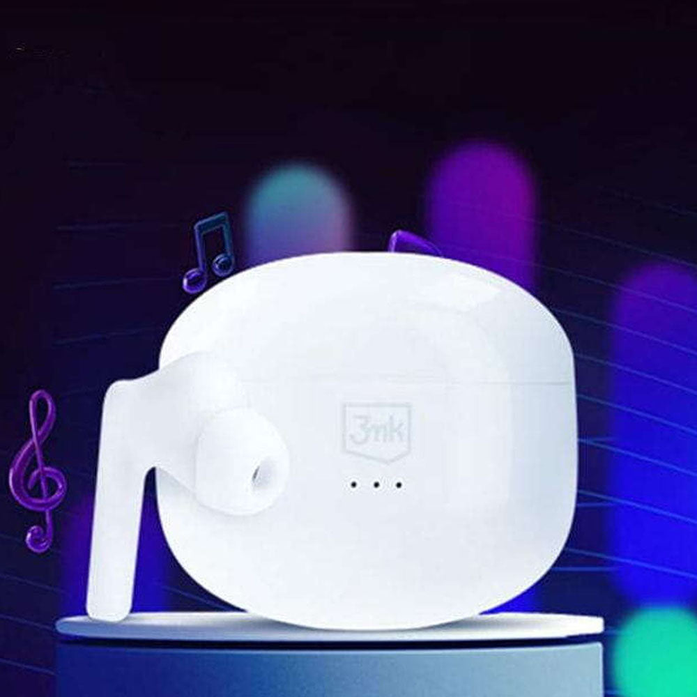 Bluetooth-Freisprecheinrichtung 3MK LIFEPODS, TWS, ANC, Weiß