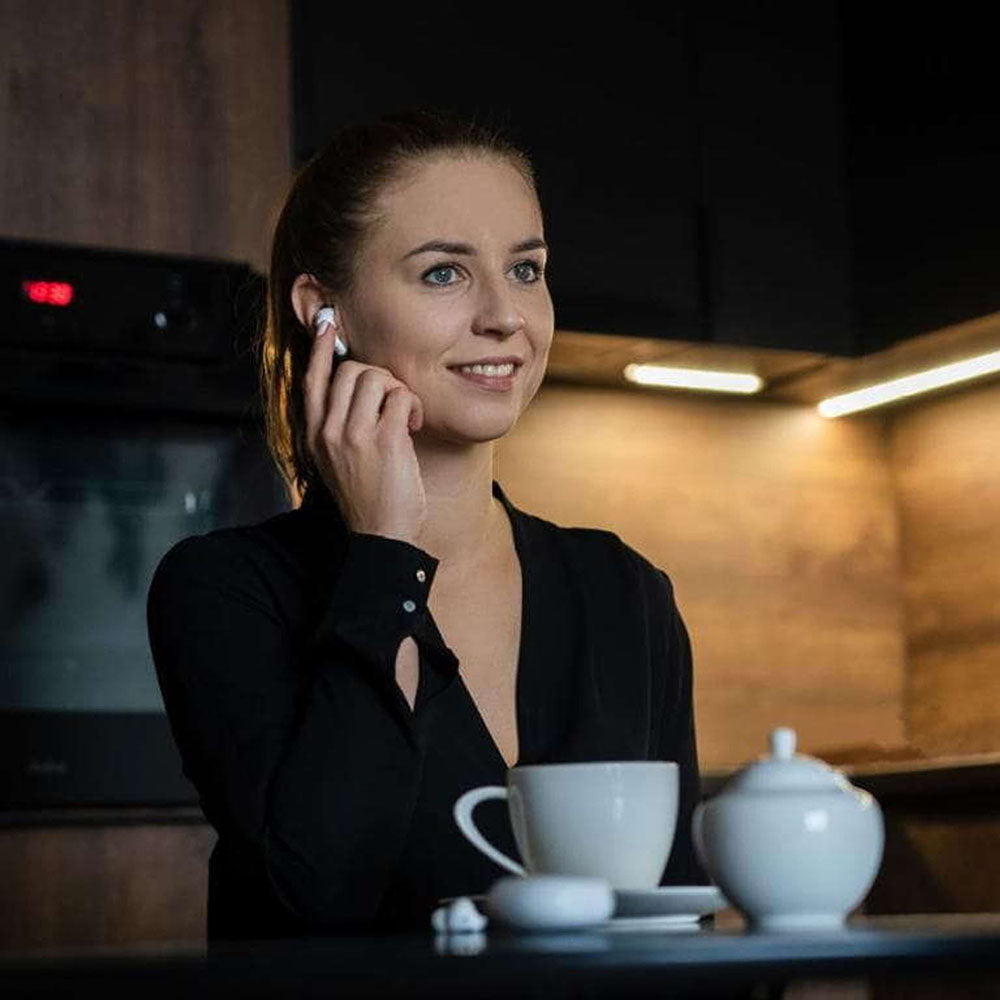 Bluetooth-Freisprecheinrichtung 3MK LIFEPODS, TWS, ANC, Weiß