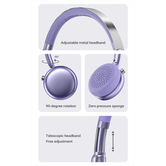 Handsfree Bluetooth Acefast H8, A2DP, ANC, Goud