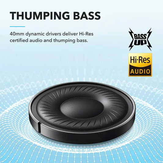 Anker Soundcore Life Q20i Bluetooth-Freisprecheinrichtung, Mehrpunkt, A2DP, ANC, Blau A3004G31