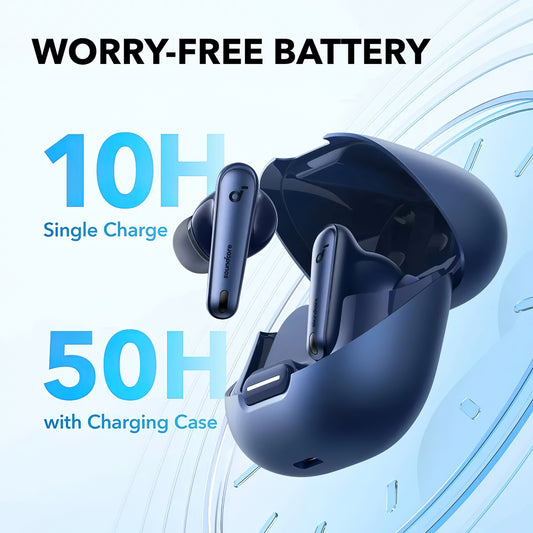 Bluetooth-Freisprecheinrichtung Anker SoundCore Liberty 4 NC, TWS, ANC, MultiPoint, Blau A3947G31