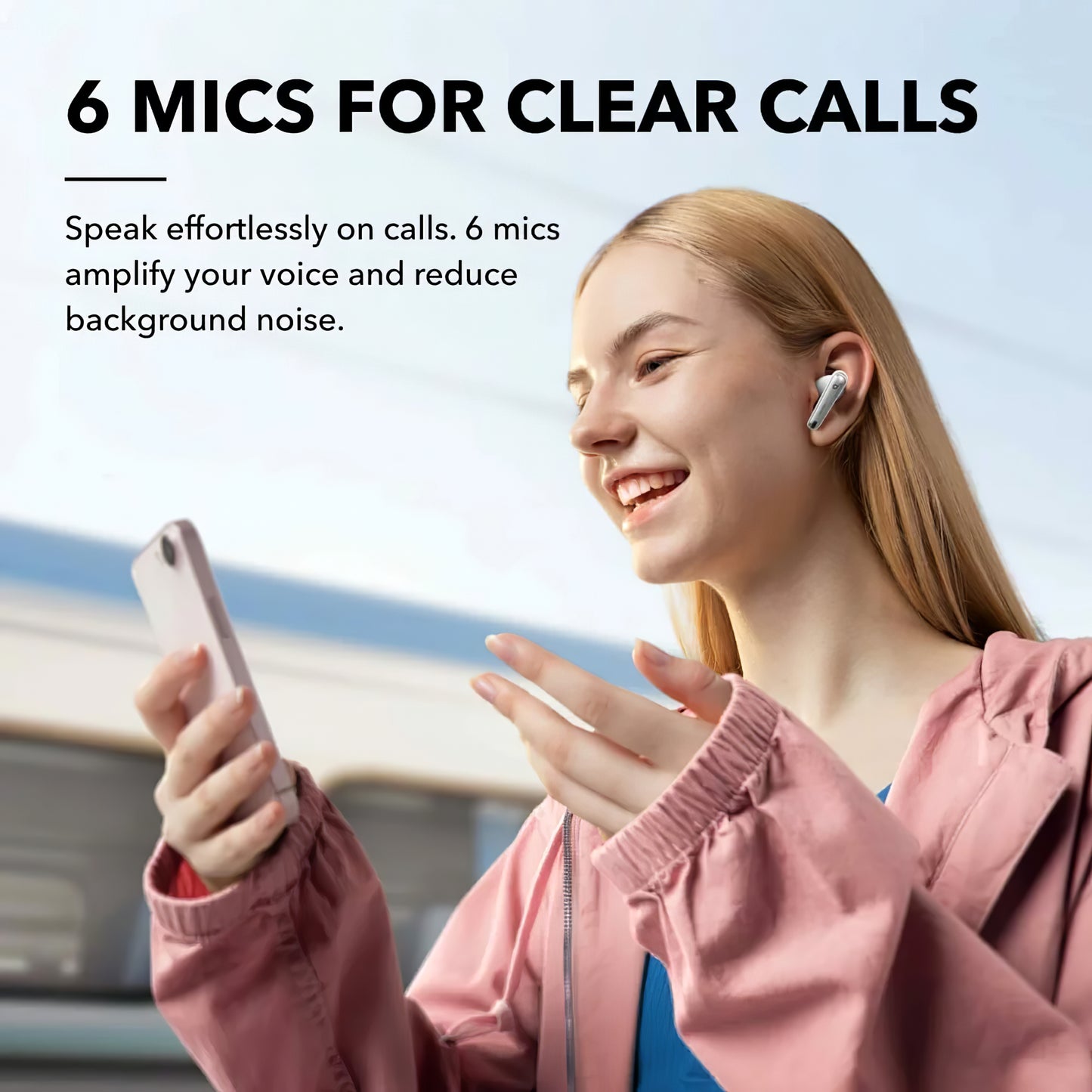 Bluetooth Handsfree Anker SoundCore Liberty 4 NC, TWS, ANC, Multipunt, Wit A3947G21