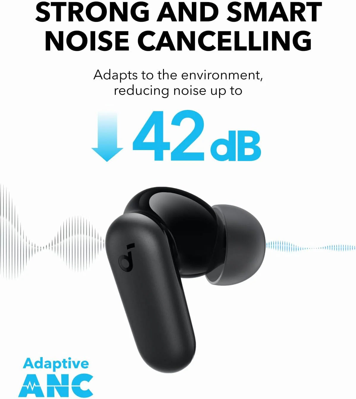 Handsfree Bluetooth Anker SoundCore P30i, TWS, ANC, Noir A3959Z11