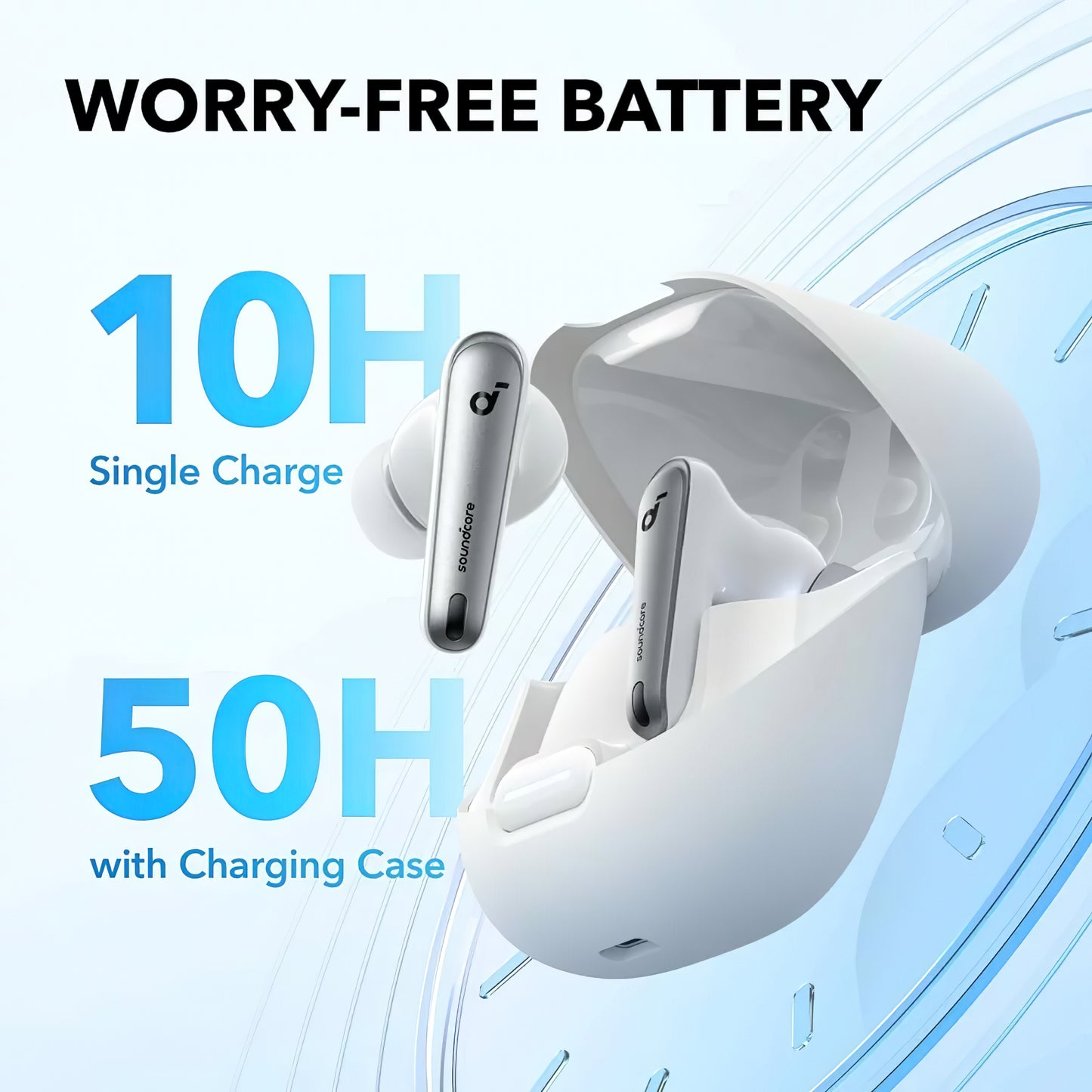 Bluetooth Handsfree Anker SoundCore Liberty 4 NC, TWS, ANC, Multipunt, Wit A3947G21