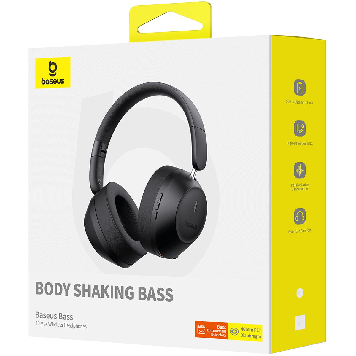 Kit mains libres Bluetooth Baseus Bass 30 Max, A2DP, Noir A00070700121-00