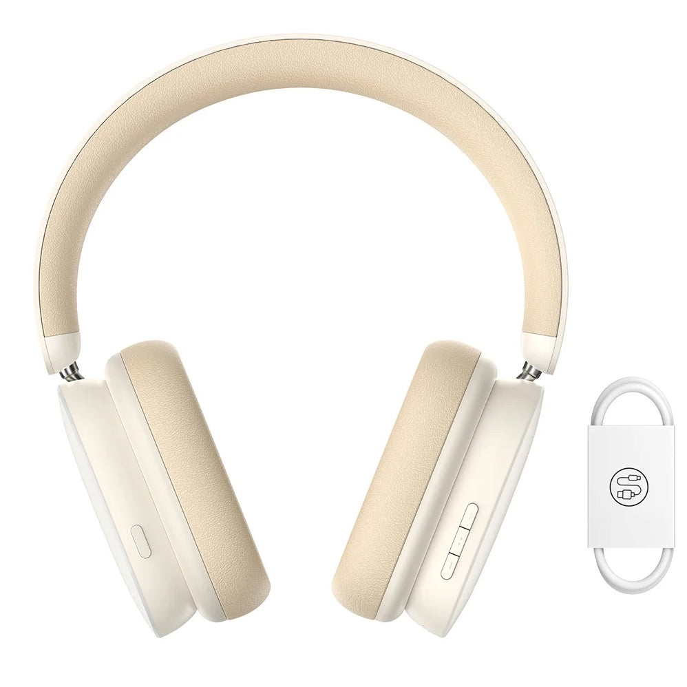 Handsfree Bluetooth Baseus Bowie H1, A2DP, ANC, Crème NGTW230202
