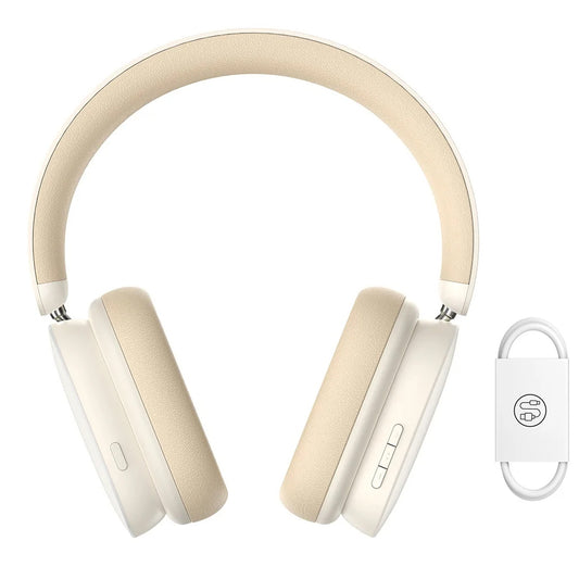Kit mains libres Bluetooth Baseus Bowie H1, A2DP, ANC, Crème NGTW230202