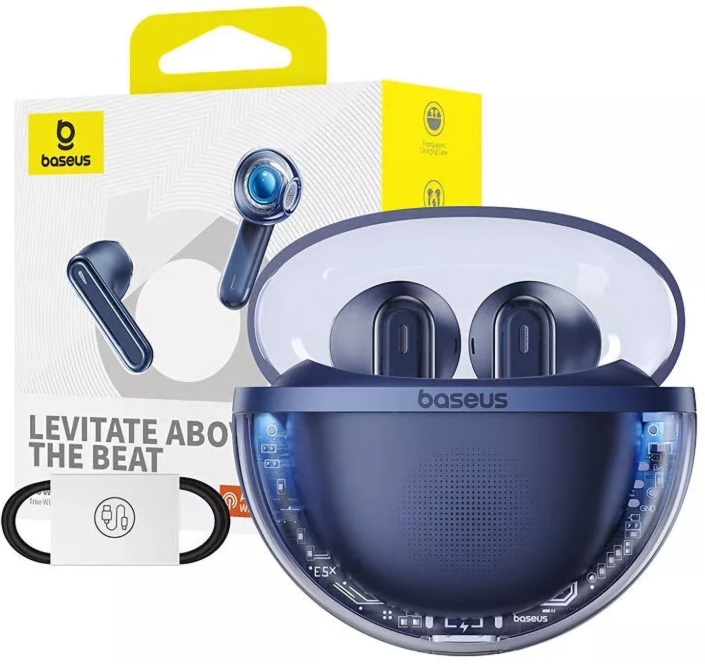 Kit mains libres Bluetooth Baseus Bowie E5x, TWS, Bleu A00060101323-00