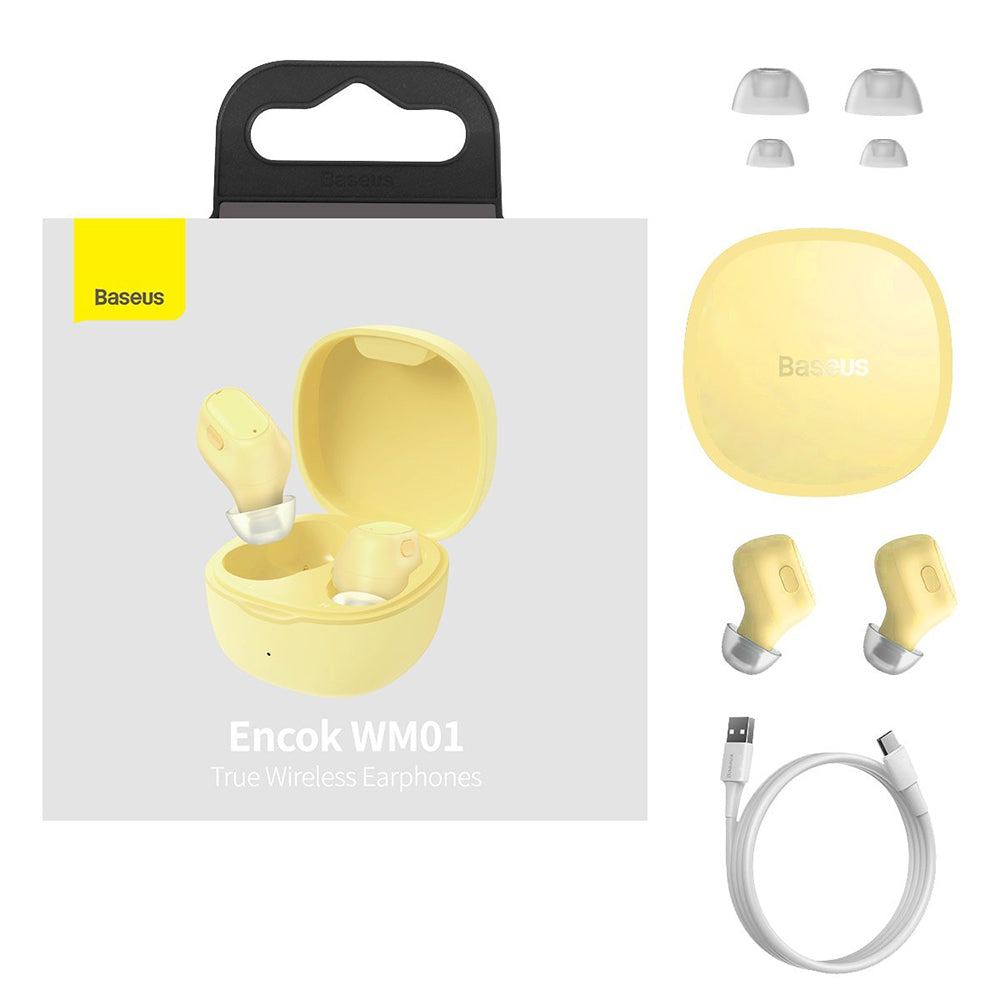 Kit mains libres Bluetooth Baseus Bowie WM01, TWS, Noir NGTW370001