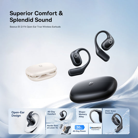 Handsfree Bluetooth Baseus Eli 2i Fit, TWS, Zwart A0102604