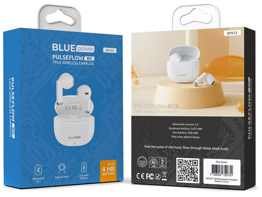 Handsfree Bluetooth Blue Power BPX33, TWS, Wit